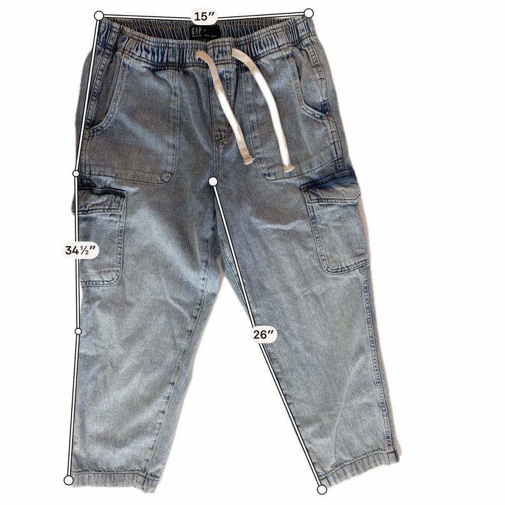 Gap denim joggers 100% cotton M